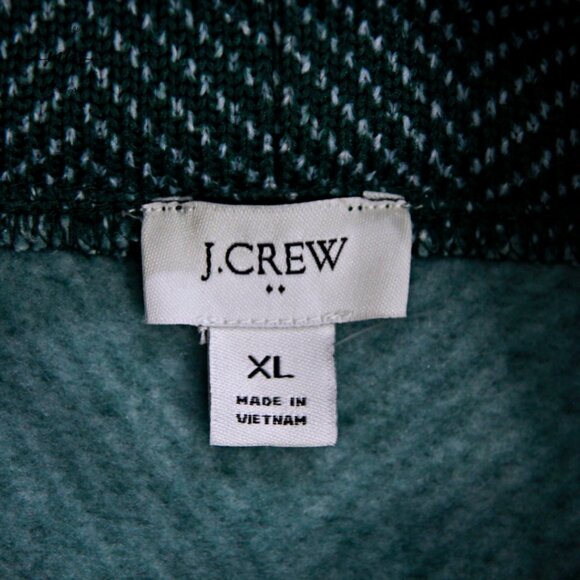 NWOT J. Crew Factory Long Sleeve Funnel Neck Sweatshirt Green Women XL - Picture 7 of 8
